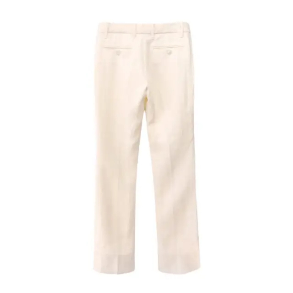GUCCI Ladies Linen Casual Trousers 418491 ZGL06 9011 White 38 NWT - Picture 2 of 7